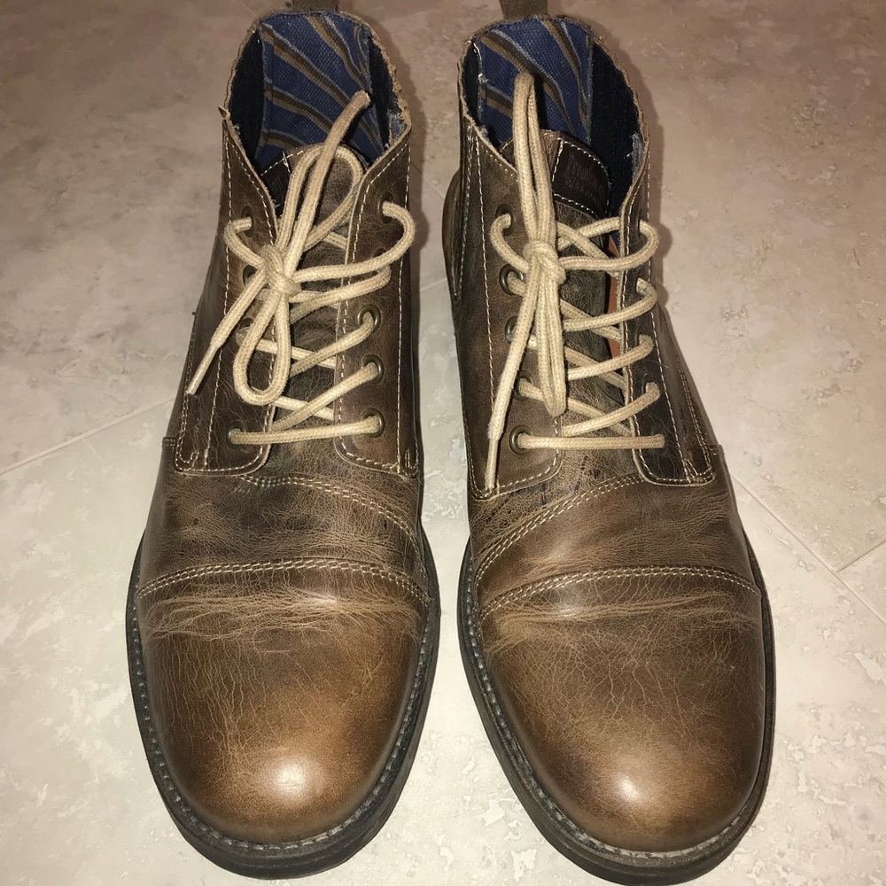 Mens distressed Steve Madden ankle boots